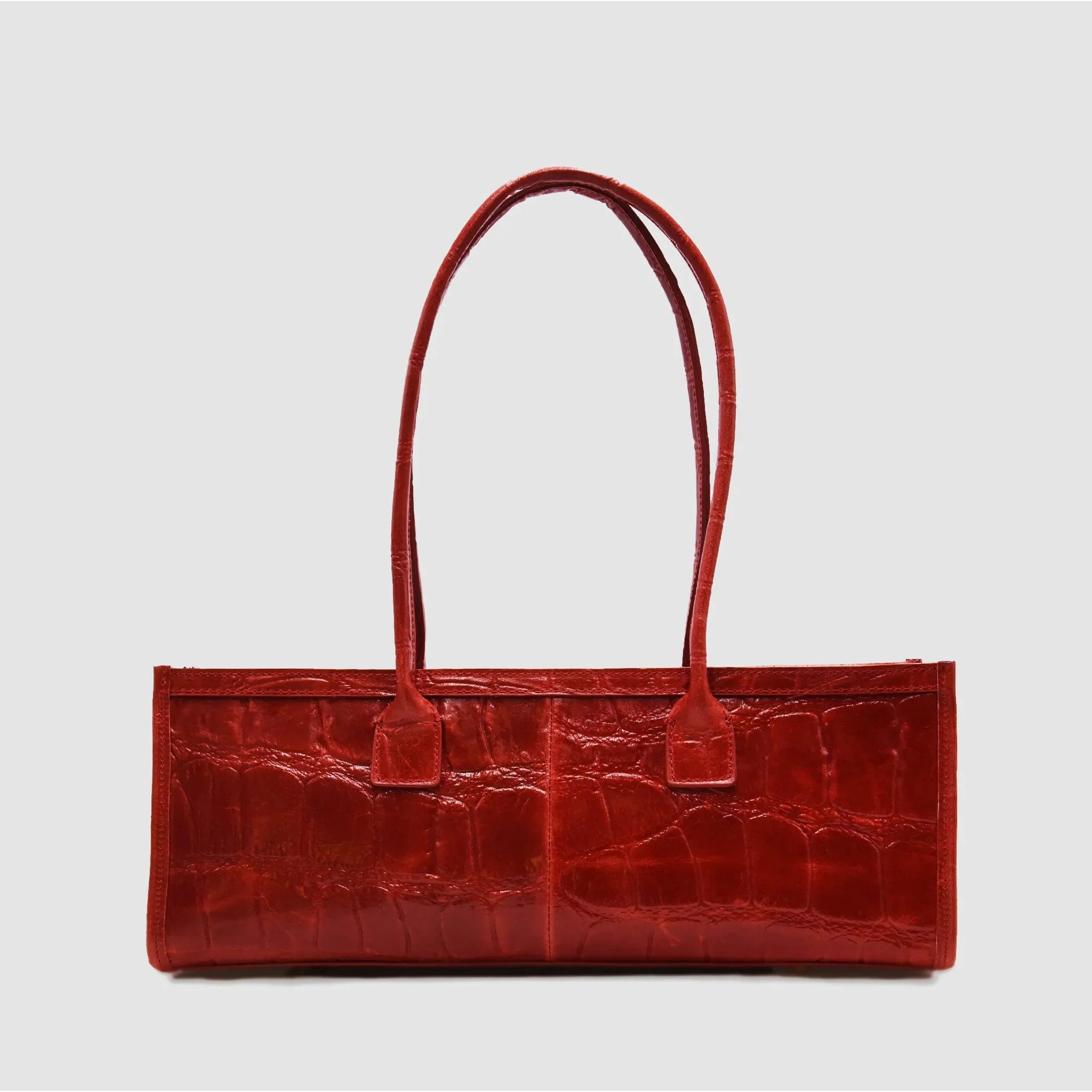 ROW - Borsa a spalla in Pelle Cocco - ROSSO - MIDMAIND™ | BRAND