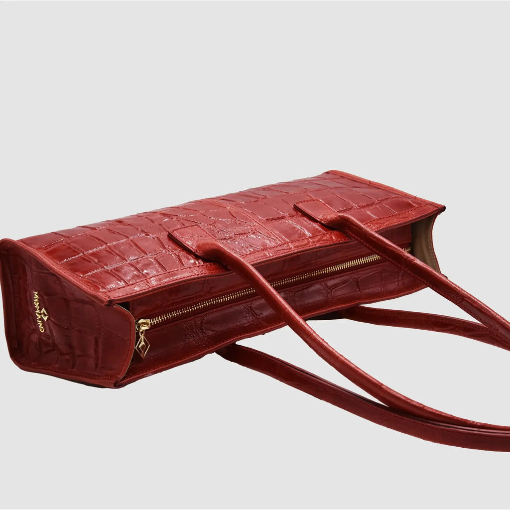 ROW - Borsa a spalla in Pelle Cocco - ROSSO - MIDMAIND™ | BRAND
