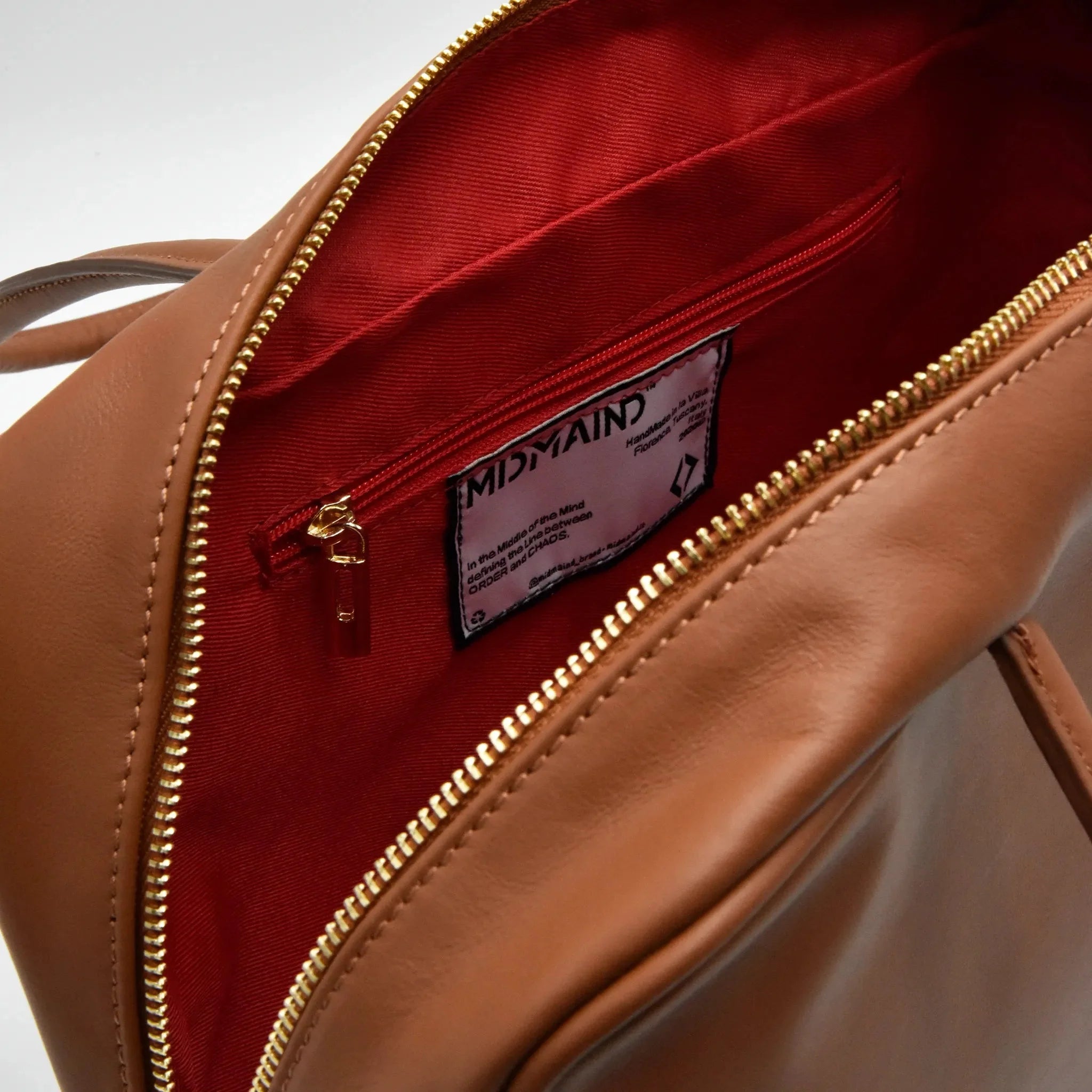 SKIN M - Borsa a mano in Pelle Sauvage - Cuoio - MIDMAIND™ | BRAND