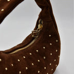 WANDER S - Borsa hobo in Pelle Suede - CANNELLA - MIDMAIND™ | BRAND