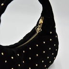 WANDER S - Borsa hobo in Pelle Suede - NERO - MIDMAIND™ | BRAND