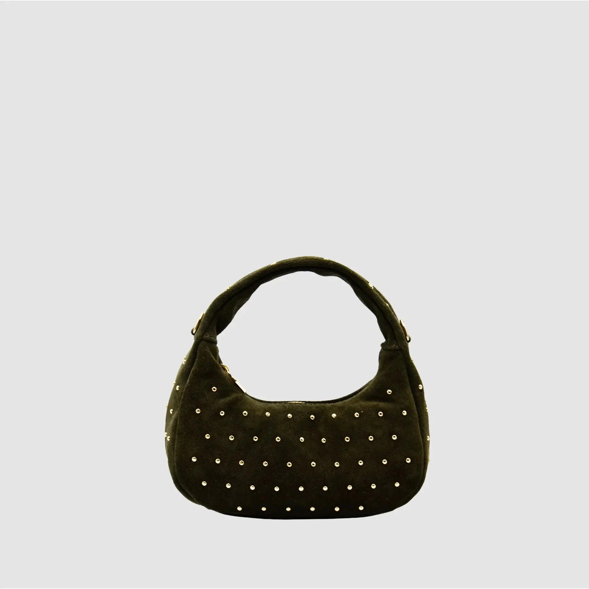WANDER S - Borsa hobo in Pelle Suede - VERDE - MIDMAIND™ | BRAND